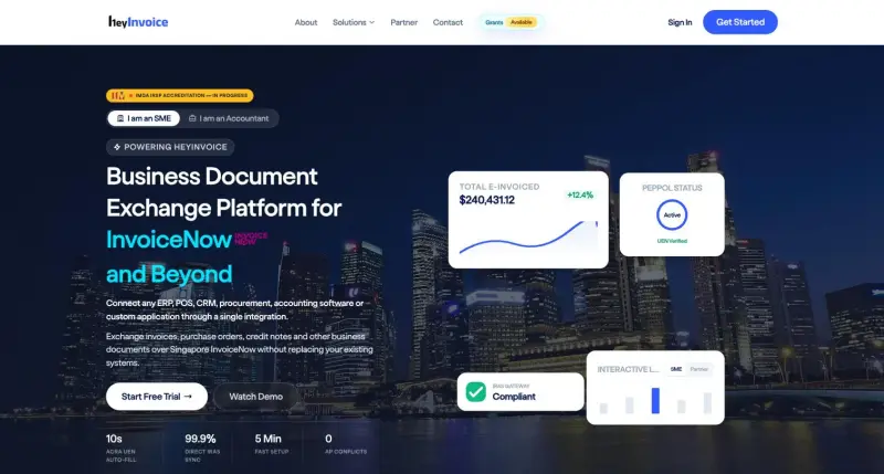 HeyInvoice: InvoiceNow (Peppol) document exchange for Singapore
